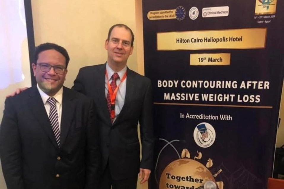 Dr. Khaled presenting at medical meeting